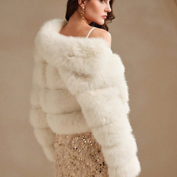 Elegant Women's Casual Faux Fur Coat - Picture 2 of 8